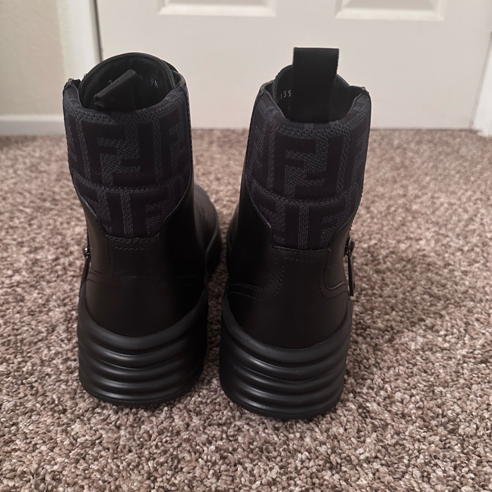 NWT!! Authentic Fendi C. Black Rifle Boots, Size 9.5 Men’s. - Picture 4 of 9